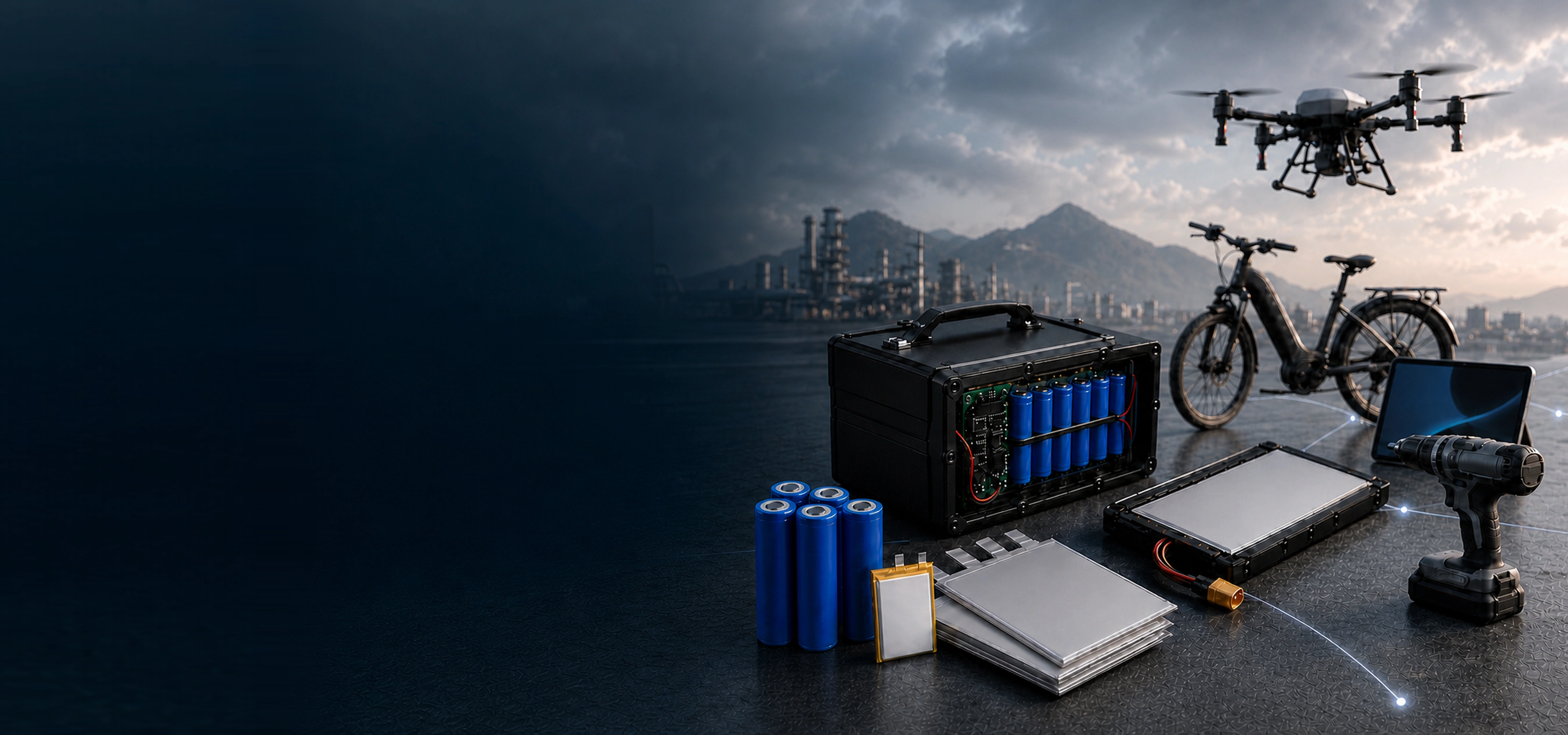 Custom lithium battery solutions for drones, e-bikes, power tools and digital products