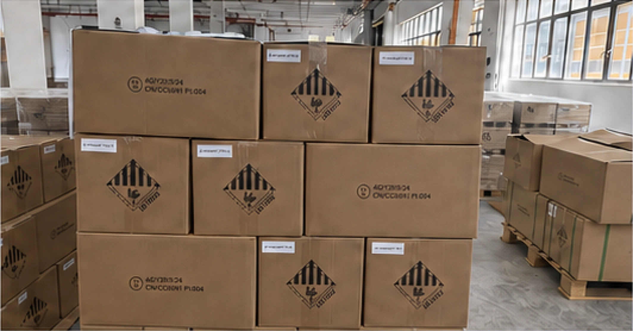 Lithium battery export packaging and delivery